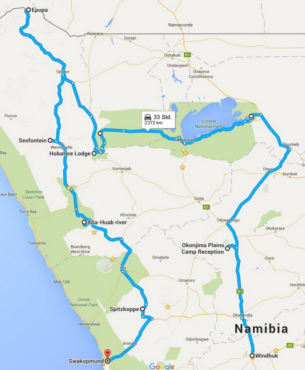 Grosse Namibia Tour 2016 Teil 1